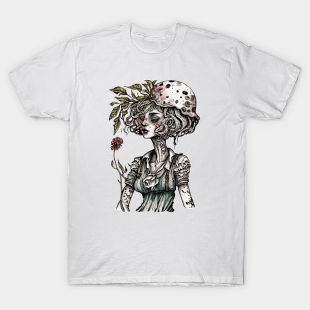 Mushroom Lady T-Shirt by larfly